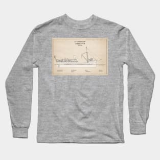 Amaranth Lighthouse Tender United States Coast Guard - SBD Long Sleeve T-Shirt